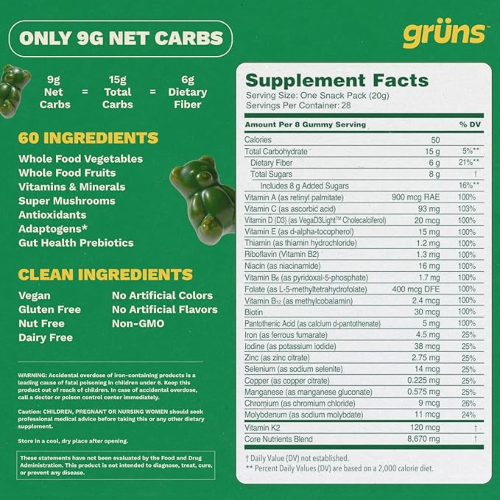Mynded Creatine + Mushroom Daily Nootropic Gummies