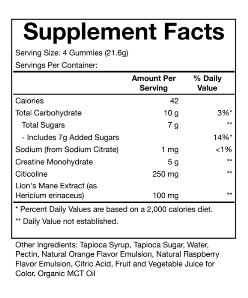 Blood Orange Supplement Facts